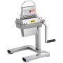VEVOR manual steak tenderizer with crank handle and stainless steel body on a sturdy base