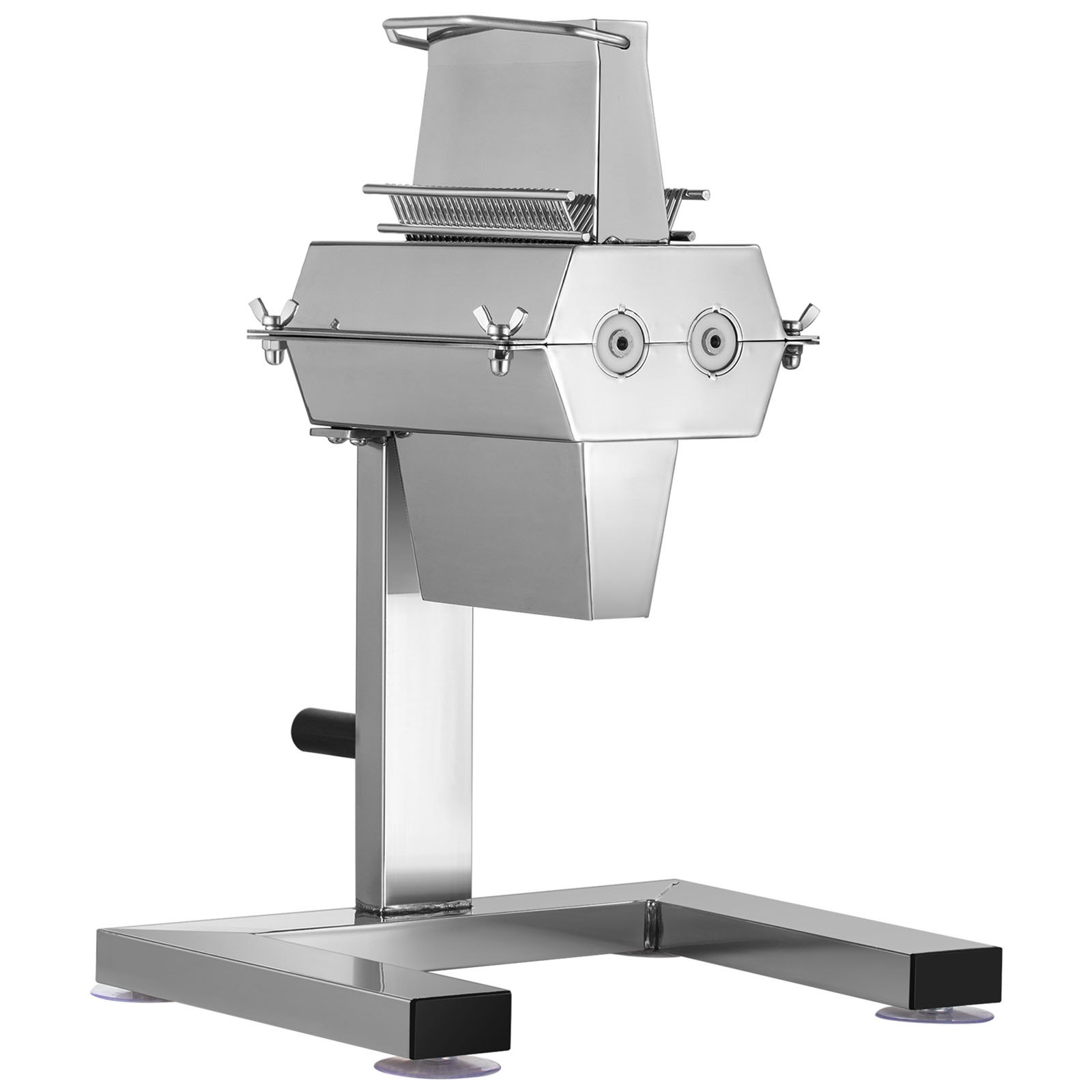 VEVOR manual steak tenderizer in stainless steel with adjustable blades on a sturdy base.