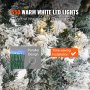 VEVOR 7.5FT Snow Flocked Christmas Tree & 550 Warm White LED Lights 1346 Tips