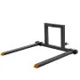 VEVOR 3 Point Hitch Pallet Forks 4000 lbs 50 in Tractor Fork Attachment, Great for Category 1 Tractors, 29-46 in Adjustable Width, Heavy-Duty Reinforced Steel Body, Quick-Attach System, Orange Tips