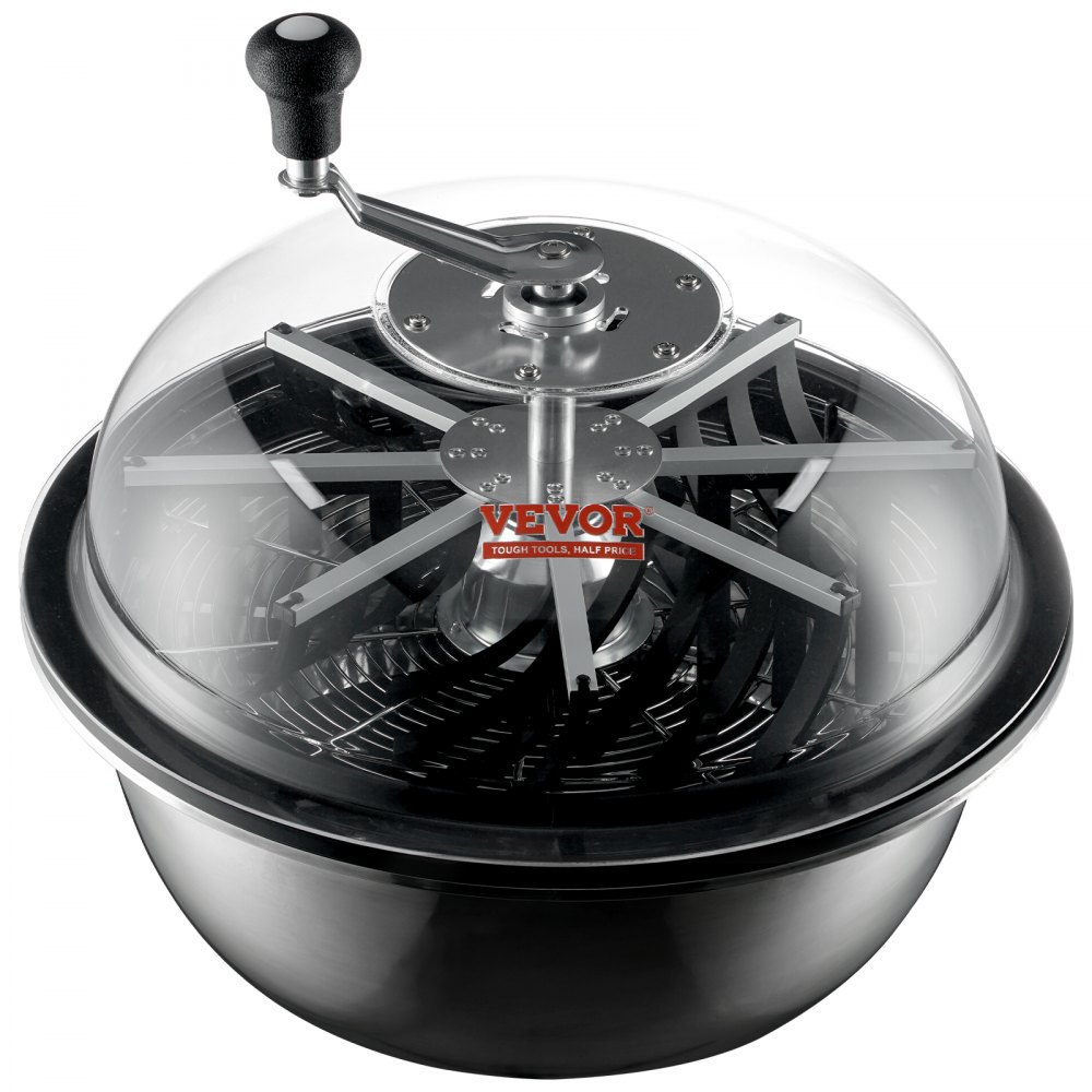 VEVOR Leaf Bowl Trimmer, 579.1 cm Trimmer Bowl, Manual Bud Trimmer with Stainless-Steel Blades for Twisted Spin Cut, Clear Visibility Dome, Foldable Herb Drying Rack and Hand Pruner Included