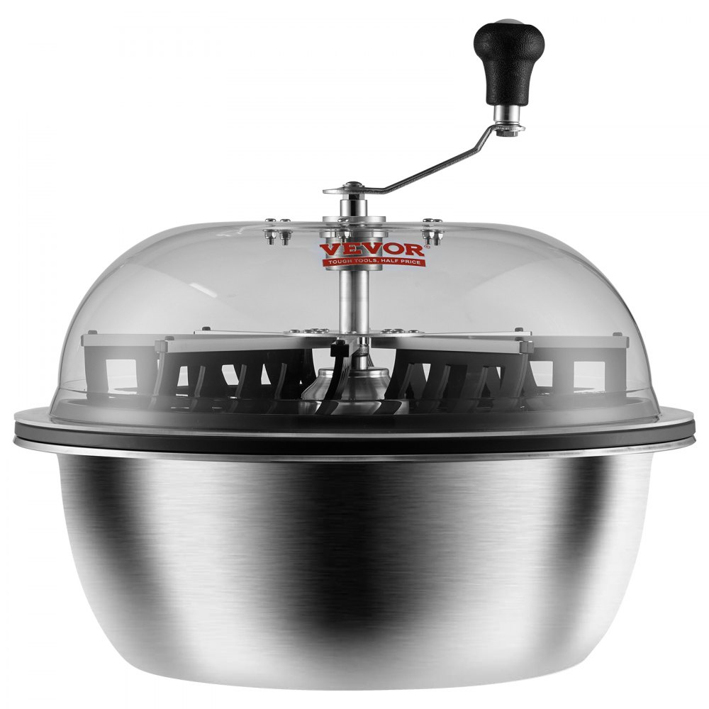 VEVOR Leaf Bowl Trimmer, 579.1 cm Trimmer Bowl, Manual Bud Trimmer with Stainless-Steel Blades for Twisted Spin Cut, Clear Visibility Dome, Foldable Herb Drying Rack and Hand Pruner Included