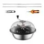 VEVOR Leaf Bowl Trimmer, 731.5 cm Trimmer Bowl, Manual Bud Trimmer with Stainless-Steel Blades for Twisted Spin Cut, Clear Visibility Dome and Hand Pruner Included, for Cutting Leaves, Buds, Flowers