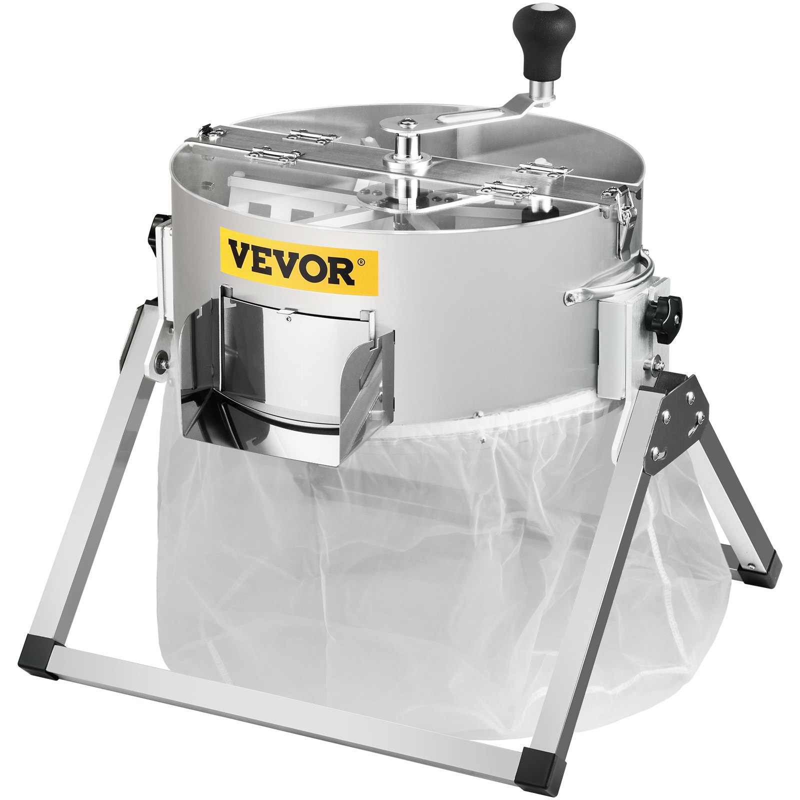 VEVOR Bud Leaf Trimmer, 16 inch Manual, Hydroponic Dry or Wet Plant Trimming Machine with Sharp Stainless Steel Blades & Solid Metal Gearbox & Hand Pruner, Twisted Spin Cut for Herbs, Leaves, Silver