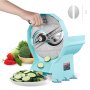 VEVOR Manual Vegetable Fruit Slicer, 0-0,5"/0-12mm Thickness Adjustable Commercial Slicer Machine, Διπλές Θύρες Τροφοδοσίας, Μηχανή Κόφτη Τροφίμων Λεπίδων από ανοξείδωτο χάλυβα για αγγούρι, λεμόνι, ντομάτα