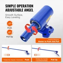 VEVOR Bull Float Manganese Steel Concrete Float 47x11.8 in Concrete Float Tool Cement Tool Bull Concrete Kit Bull Pool Float Bull Float Handle Bull Float Bracket Concrete Tool Finishing Bull Float