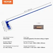 VEVOR Bull Float Manganese Steel Concrete Float 47x11.8 in Concrete Float Tool Cement Tool Bull Concrete Kit Bull Pool Float Bull Float Handle Bull Float Bracket Concrete Tool Finishing Bull Float