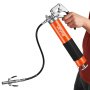 VEVOR Grease Gun, 8000 PSI, Pistol Grip Grease Gun Kit with 0.4 L Capacity, Includes 46 cm Flex Hose, Double Handle Grease Coupler, Extension Rigid Pipe & Sharp Type Nozzle for Automotive, Marine