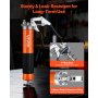 VEVOR Grease Gun, 8000 PSI High Pressure, Heavy Duty Pistol Grip Grease Gun Kit with 0.4 L Capacity, Includes 46 cm Flex Hose, 1 Extension Rigid Pipe and 1 Sharp Type Nozzle for Automotive, Marine