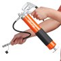 VEVOR Grease Gun, 8000 PSI High Pressure, Heavy Duty Pistol Grip Grease Gun Kit with 0.4 L Capacity, Includes 46 cm Flex Hose, 1 Extension Rigid Pipe and 1 Sharp Type Nozzle for Automotive, Marine