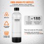 Παρασκευαστής ανθρακούχου νερού VEVOR, Μηχάνημα παρασκευής σόδας για οικιακή ενανθράκωση, κιτ εκκίνησης νερού Seltzer με μπουκάλι PET 1L χωρίς BPA, Συμβατό με κύριο βιδωτό κύλινδρο CO2 60L (ΔΕΝ περιλαμβάνεται), Μαύρο