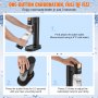 VEVOR Sparkling Water Maker, Soda Maker Machine for Home Carbonating, Seltzer Water Starter Kit with 2 BPA-free 1L PET Bottles, Compatible with Mainstream Screw-in 60L CO2 Cylinder(NOT Included) Black