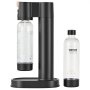 VEVOR sparkling water maker in black with a filled bottle and an empty bottle beside it.