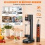 Máquina para hacer agua con gas VEVOR, máquina para hacer refrescos para carbonatación en casa, kit de inicio de agua con gas con botella PET de 1 l sin BPA, cilindro de CO2, compatible con cilindros de CO2 de 60 l con rosca convencional