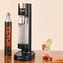 VEVOR Sparkling Water Maker, Soda Maker Machine for Home Carbonating, Seltzer Water Starter Kit with BPA-free 1L PET Bottle, CO2 Cylinder, Compatible with Mainstream Screw-in 60L CO2 Cylinder