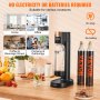 VEVOR sparkling water maker on a kitchen counter with fruits, showcasing various usage occasions: home, office, cafes, camping.