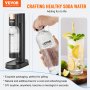 VEVOR Sparkling Water Maker, Soda Maker Machine for Home Carbonating, Seltzer Water Starter Kit med 2 BPA-frie 1L PET-flasker, CO2-sylinder, kompatibel med mainstream-innskruing 60L CO2-sylinder