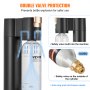 VEVOR Παραγωγός ανθρακούχου νερού, Μηχάνημα παρασκευής σόδας για οικιακή ενανθράκωση, κιτ εκκίνησης νερού Seltzer με 2 μπουκάλια PET 1L χωρίς BPA, 2 κυλίνδρους CO2, Συμβατό με Βιδωτό κύλινδρο 60L CO2
