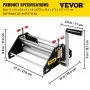 VEVOR Basic Etching Press, Printing Size 11"L x 10"W x 6.8"H, All Metal Construction Etching Press, Professional Printmaking Press for Monotype Printmaking and Etching