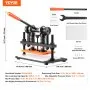 VEVOR Leather Cutting Machine, 25.9 x 15 cm Embossing Plate Manual Die Cutter, 1.2 cm Pressure Stroke Leather Embossing Machine, Dual Guide Shafts Die Cut Machine for Various of Materials