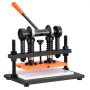 VEVOR Leather Cutting Machine, 25.9 x 15 cm Embossing Plate Manual Die Cutter, 1.2 cm Pressure Stroke Leather Embossing Machine, Dual Guide Shafts Die Cut Machine for Various of Materials