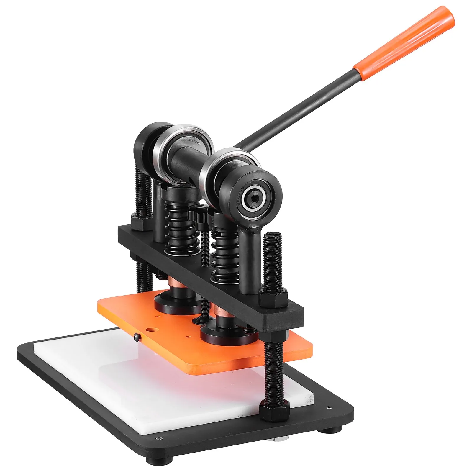 VEVOR Leather Cutting Machine, 25.9 x 15 cm Embossing Plate Manual Die Cutter, 1.2 cm Pressure Stroke Leather Embossing Machine, Dual Guide Shafts Die Cut Machine for Various of Materials