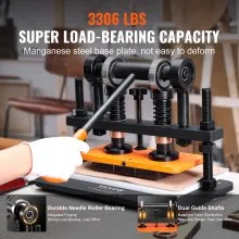 VEVOR Leather Cutting Machine, 10.2 x 4.7 in Embossing Plate Manual Die Cutter, 0.47 in Pressure Stroke Leather Embossing Machine, Dual Guide Shafts Die Cut Machine for Various of Materials