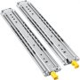 pair of VEVOR drawer slides with yellow release handles, showcasing their robust design.
