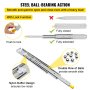 VEVOR Drawer Slides with Lock, 1 Pair 28 inch, Heavy-duty Industrial Steel up to 500 lbs Capacity, 3-Fold Full Extension, Ball Bearing Lock-in & Lock-Out, Side Mount