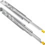 VEVOR Drawer Slides with Lock, 1 Pair 34 inch, Heavy-Duty Industrial Steel up to 500 lbs Capacity, 3-Fold Full Extension, Ball Bearing Lock-in & Lock-Out, Side Mount