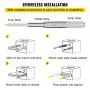 VEVOR Drawer Slides with Lock, 1 Pair 56 inch, Heavy-Duty Industrial Steel up to 500 lbs Capacity, 3-Fold Full Extension, Ball Bearing Lock-in & Lock-Out, Side Mount