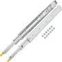VEVOR Drawer Slides with Lock, 1 Pair 56 inch, Heavy-Duty Industrial Steel up to 500 lbs Capacity, 3-Fold Full Extension, Ball Bearing Lock-in & Lock-Out, Side Mount