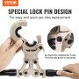 VEVOR Copper Press Tool Tube Fittings Crimping Kit, Pro Press Crimper with 1/2", 3/4", 1" Quick Change Jaws, 360° Rotatable Crimp Tool & Locking Pin, Extendable Handle, Meet ASTM B88 and B75 Standard