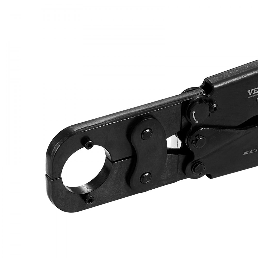 VEVOR PEX Pipe Crimping Tool Kit, Press Crimper for 3/8", 1/2", 3/4", 1" Crimp Rings, with 3 Jaw Dies, PEX Tubing Cutter, Go/No-Go Gauge, Copper Ring Removal Tool, Meets ASTM F1807 Standards