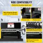 VEVOR Wire Stripping Machine 0.06" -1.5",Automatic or Hand-crank Wire Stripper Machine 11Holes & 10 Blades, Automatic Wire Stripping Tool Motor Rated Speed 1400Rpm,for Recycling Copper Wire