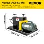 VEVOR Wire Stripping Machine 0.06" -1.5",Automatic or Hand-crank Wire Stripper Machine 11Holes & 10 Blades, Automatic Wire Stripping Tool Motor Rated Speed 1400Rpm,for Recycling Copper Wire