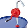 VEVOR Drum Pump, 5 GPM Flow, Rotary Barrel Pump Hand Crank, Fits 5 to 55 Gallon Drums with 3-Section Suction Tube Assembly and Hose, Designed to Transfer Fuel, Engine Oil, Diesel, Kerosene, Cast Iron