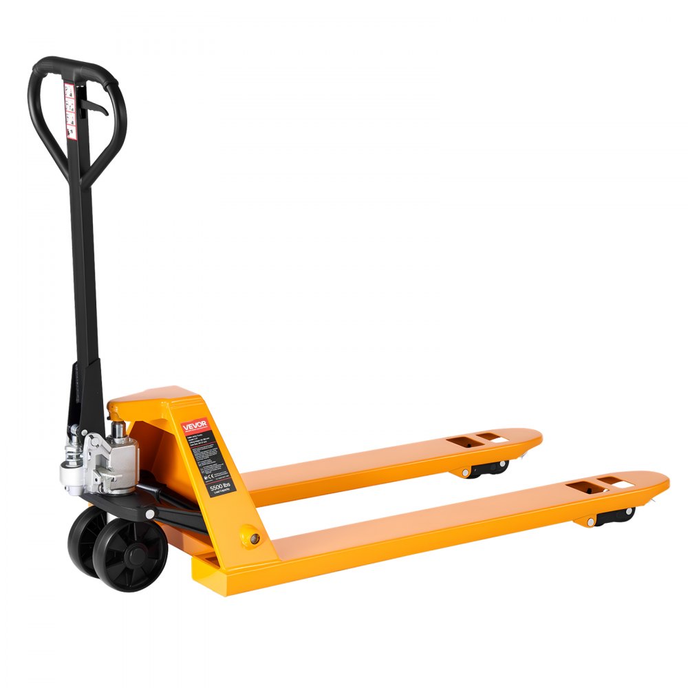 VEVOR Pallet Jack, 2.5T Load Capacity, Manual Pallet Truck with 122L x 68.6W cm Forks for Material Handling, 85-180 mm Fork Lift Height Range, Suitable for Warehouse, Supermarket, Manufacturing