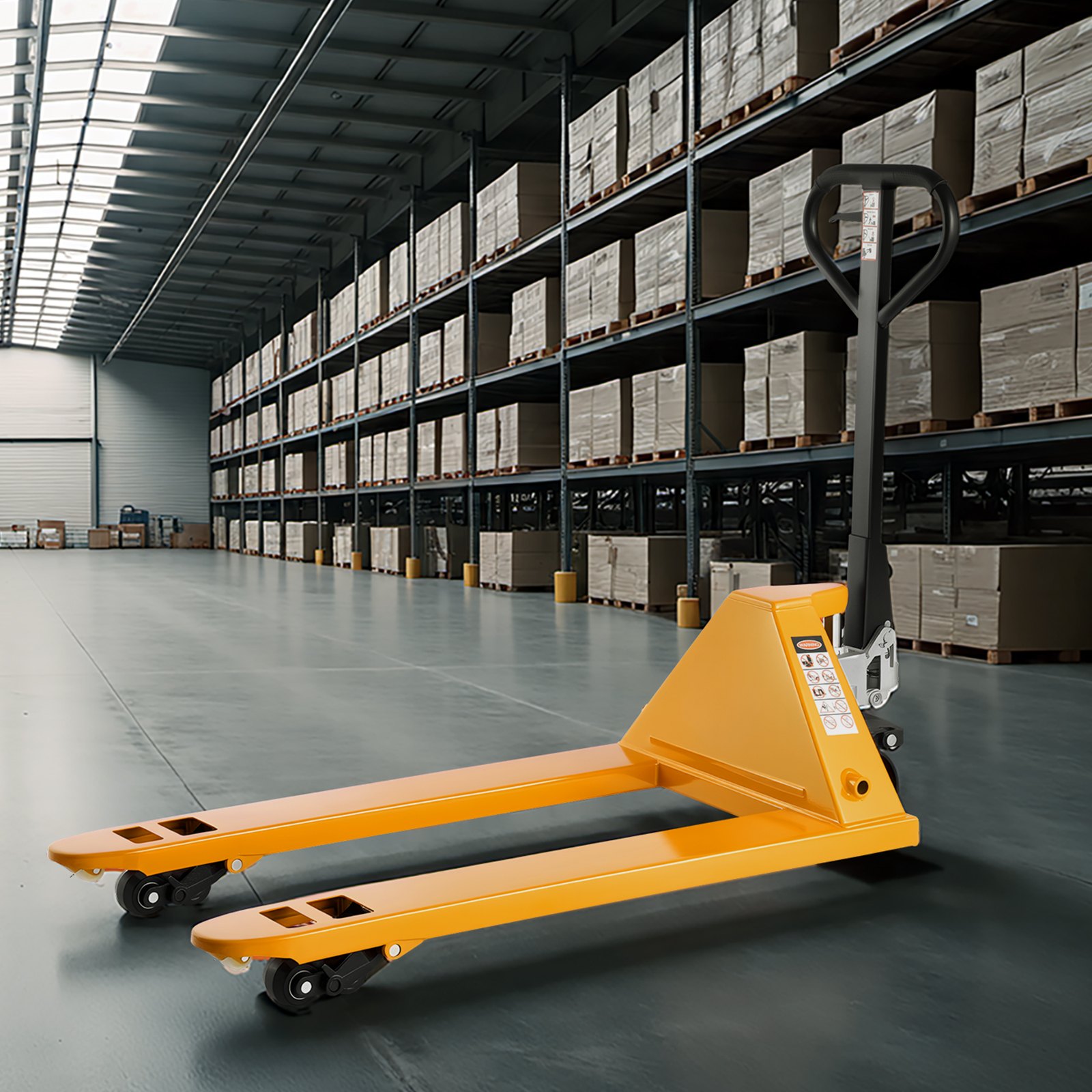 VEVOR Pallet Jack, 2.5T Load Capacity, Manual Pallet Truck with 122L x 68.6W cm Forks for Material Handling, 85-180 mm Fork Lift Height Range, Suitable for Warehouse, Supermarket, Manufacturing