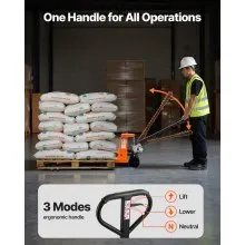 Manua Pallet Jack 6600 lbs Pallet Jack Truck with 48L x 27W Inch Forks