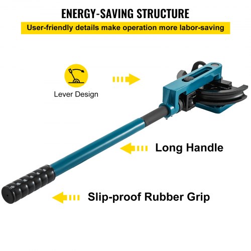 VEVOR Pipe Bender 3/8 to 1 Inch Pipe Tubing Bender Tube Bender 10 to 25mm Bending Formers Pipe Bender Set 7 Round Dies Size for Copper Brass Aluminum Stainless Steel Pipe