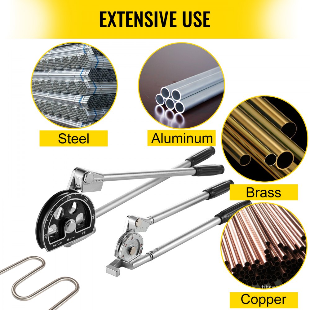 1/2" 3/4" Tube Bender Plumbing Tools Copper Aluminium Pipe Refrigeration 2 PC