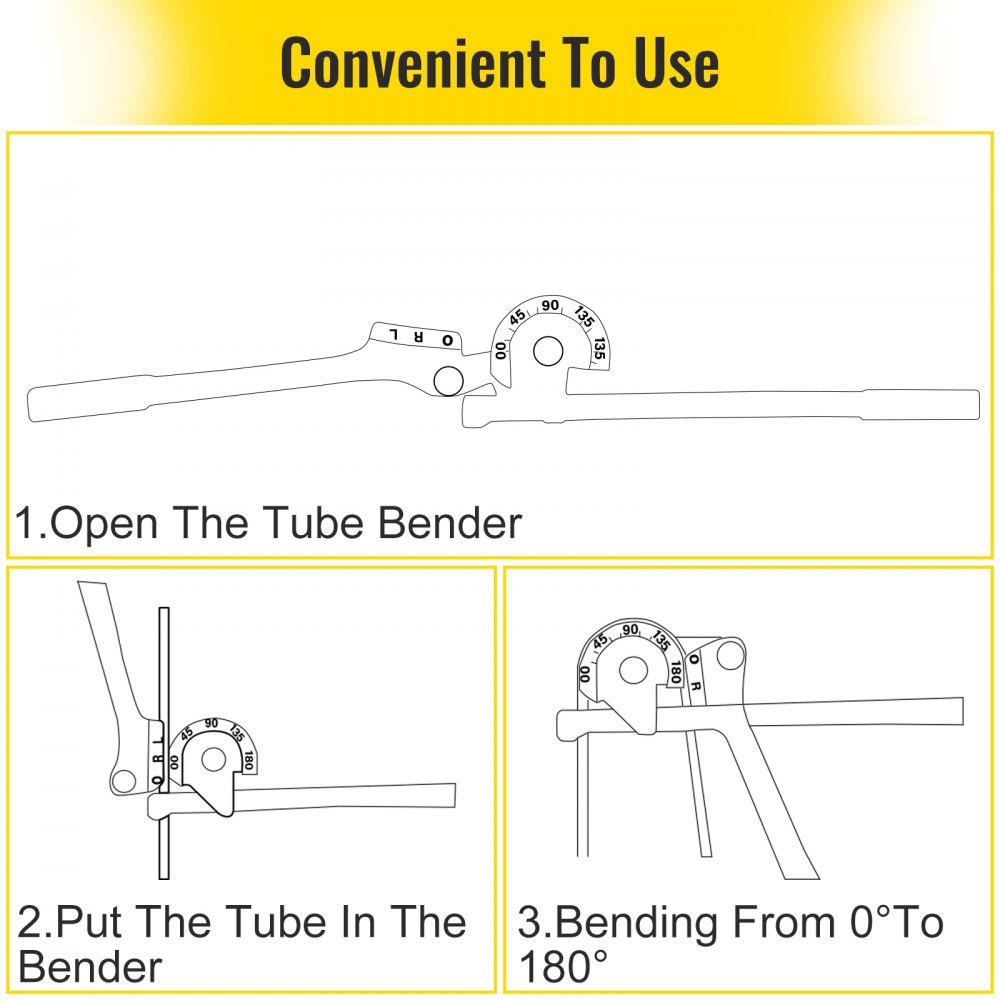 1/2" 3/4" Tube Bender Plumbing Tools Copper Aluminium Pipe Refrigeration 2 PC