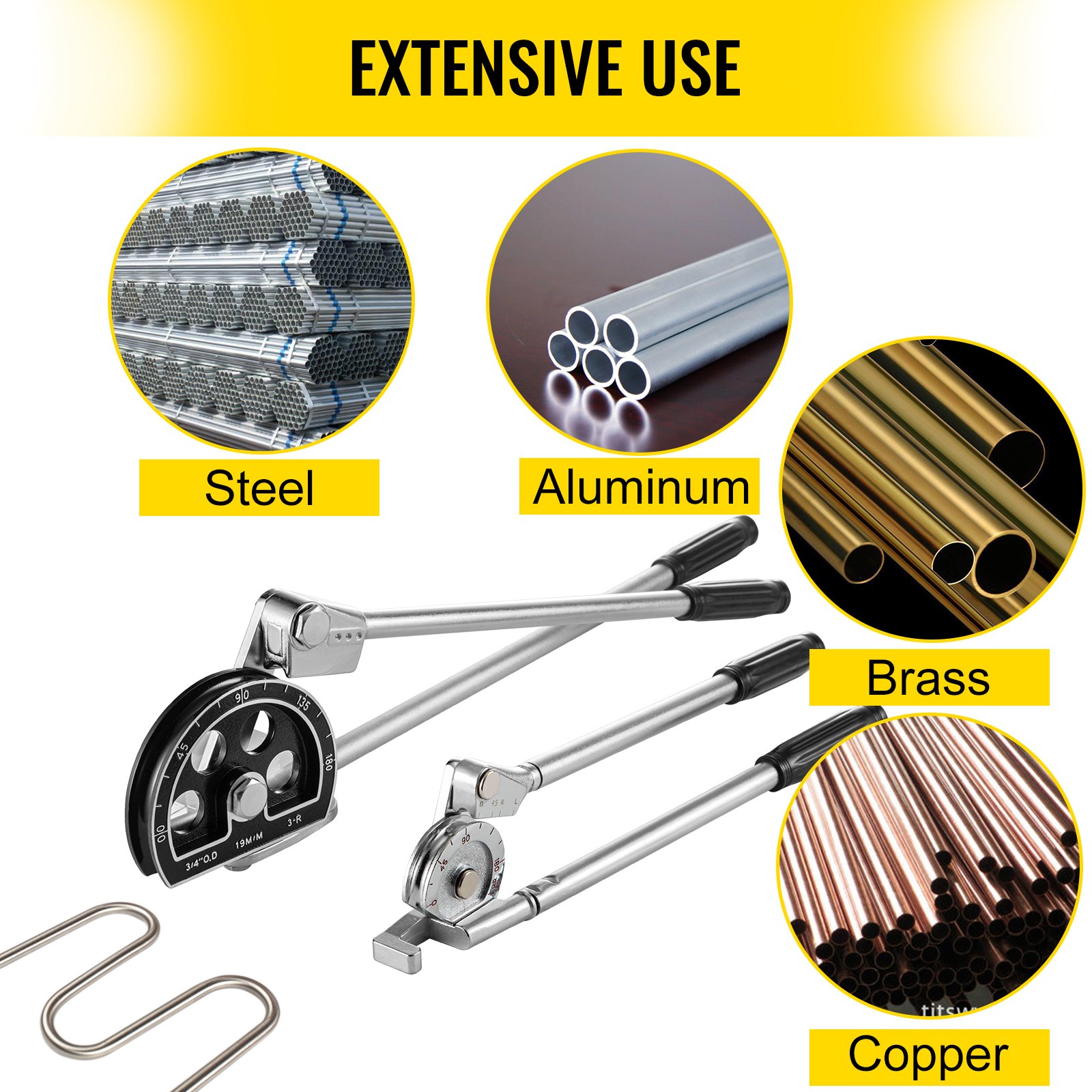 1/2" 3/4" Tube Bender Plumbing Tools Copper Aluminium Pipe Refrigeration 2 PC