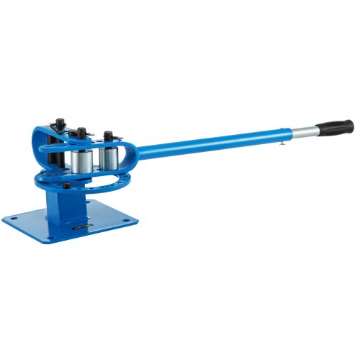 VEVOR YP-9 Manual Bench Top Compact Bender Pipe Bending Machine 7 Dies 1-3inch Metal Fabrication Tube Rod Pipe Bender 44ft Mount Powdercoat Telescoping Handle Maximum 5/8 Thick 1-15/16inch Width