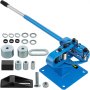 VEVOR metal bender with blue lever, accessories, and components laid out.