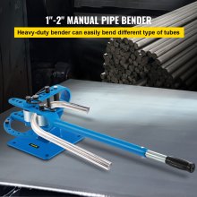 VEVOR YP-9 Manual Bench Top Compact Bender Pipe Bending Machine 7 Dies 2.5-7.6cmMetal Fabrication Tube Rod Pipe Bender 44ft Mount Powdercoat Telescoping Handle Maximum 5/8 Thick 2.5-38/41cm Width