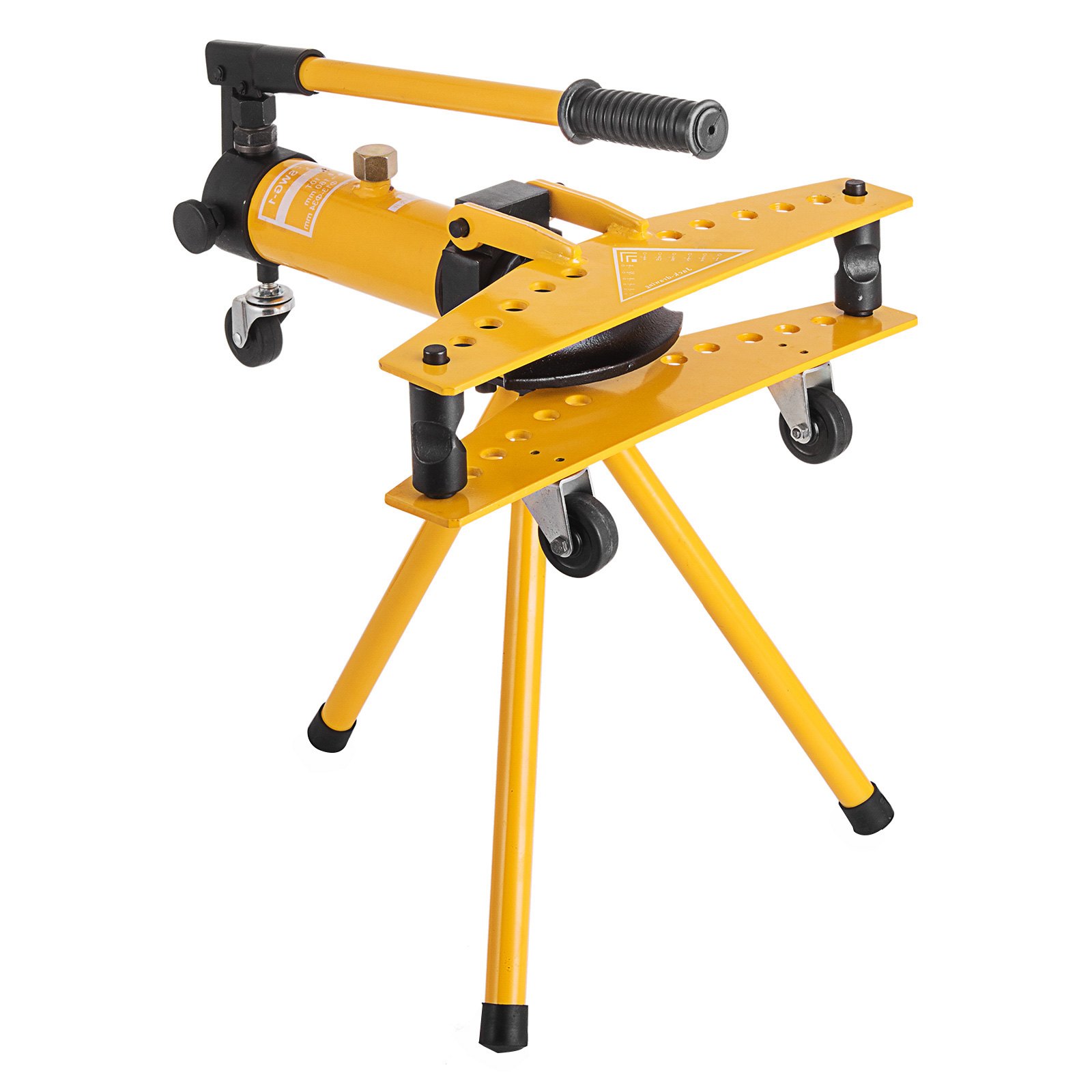 VEVOR Manual Hydraulic Pipe Tube Bender Machine 10 Ton Manual Hydraulic Tube Bending Machine 6.4–25.4 mm Diameter 6 Dies for Heating and Piping Construction