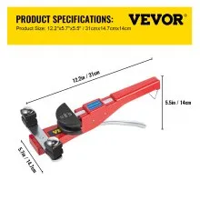 Manual Tube Bender Kit 7 Heads 1/4" to 7/8" Multi-function Ratchet Tube Bender