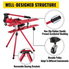VEVOR Manual Pipe Bender Plumbers Tool 16T, Pipe Bending Machine 1/2-2 Inch, Pipe Bending Pipe Bending Machine Ø22mm-Ø60mm, Bender Tube Bender Machine Tube Bender for Heating and Piping Construction